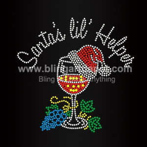 Santa's Little Helper Iron On Rhinestone Heat Transfers